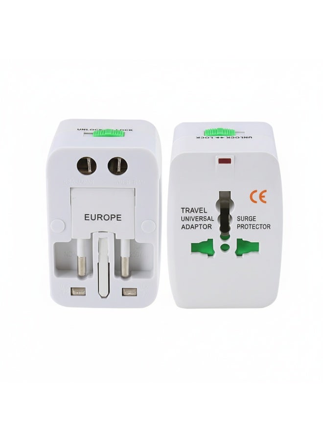 Universal Travel Adapter, Multi Functional International Power Plug for USA, UK, EU, AU, Middle East, Worldwide Compatible - Image 1