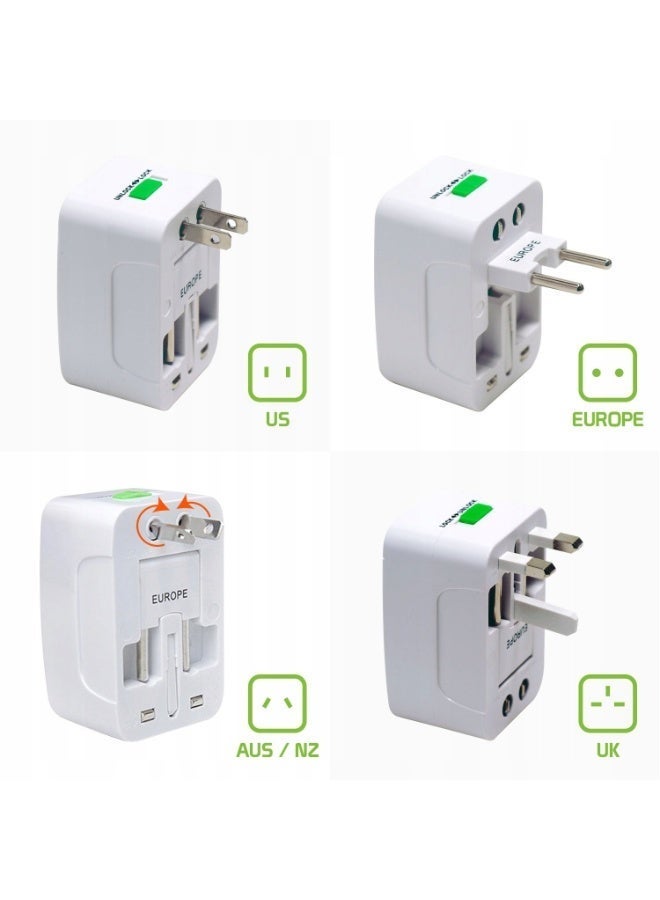 Universal Travel Adapter Plug Multi Functional International Power Plug Adapter for USA UK EU AU Middle East Worldwide Compatible Socket Converter with Two Pin and Three Pin Plug Design - Image 3