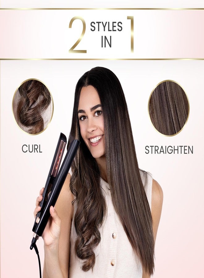 ELLA BELLA® Slimline Hair Straightener with Infrared Technology | 2-in-1 Straightening & Curling | 10 Temp Settings | Portable Design - Image 5