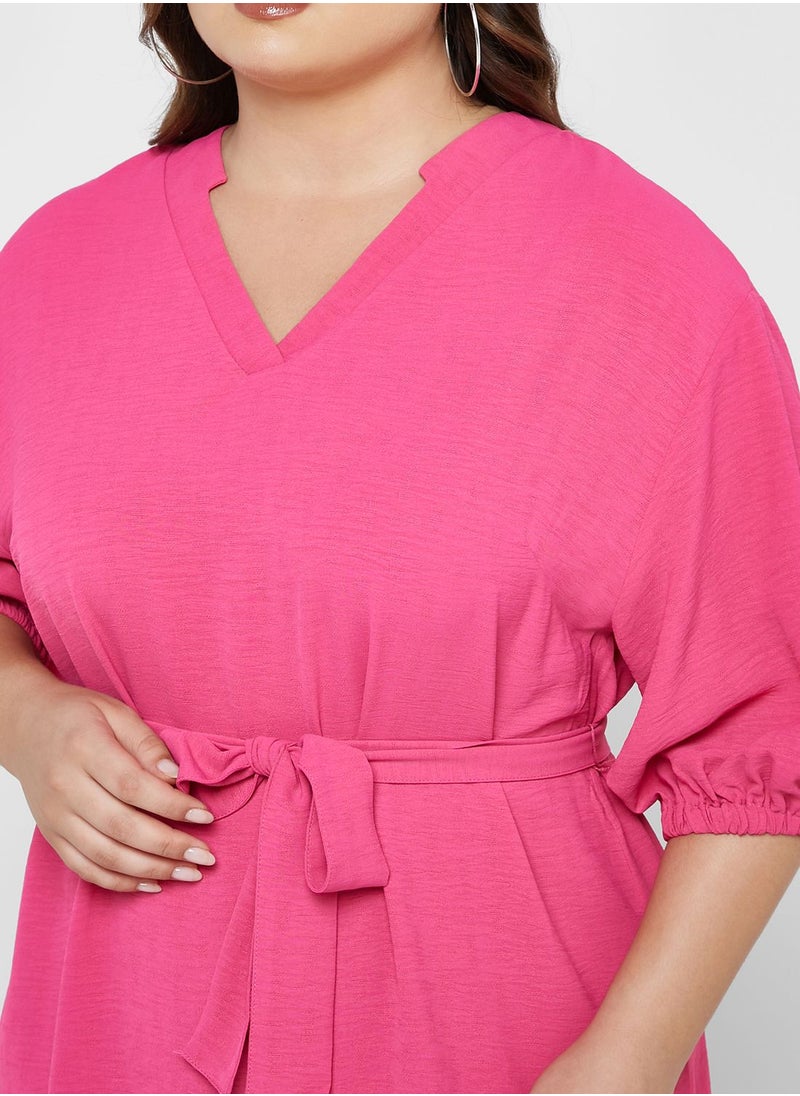 Vero Moda Curve Tie Detail Dress  - Image 3