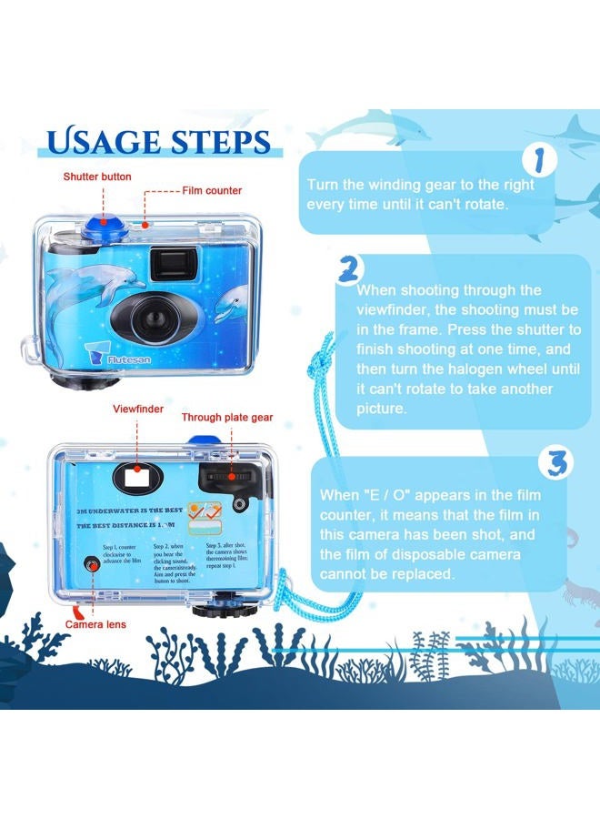 Macarrie 6 Pieces Disposable Camera Waterproof Underwater Single Use Film Cameras 35 mm 400 ASA/ISO Film 24 Exposure for Summer Beach Vacation Camp Snorkeling Trip Adult Teens Gift - Image 4