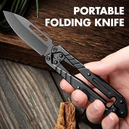 Silaoburi Automatic Utility Knife,All Metal Construction Carbon Stainless Steel Blade,Quick Change Retractable Box Cutter,3.1" Blade Small EDC Knife,Great Gift for Men Black - Image 5