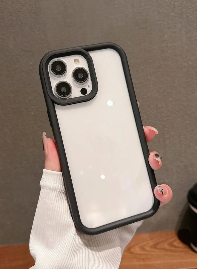 تايك تو غطاء آيفون بظهر شفاف وحواف سادة