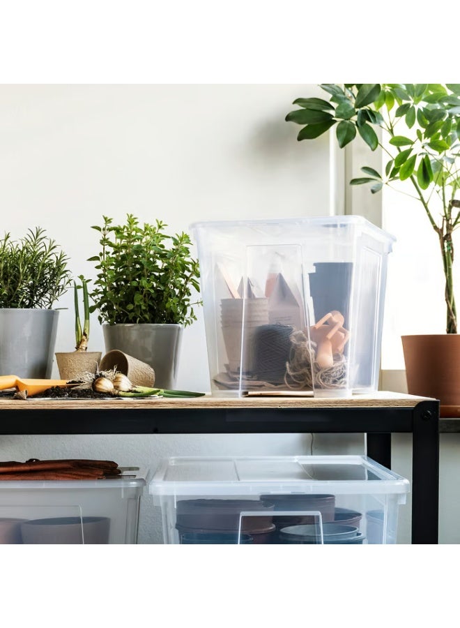 Box with lid, transparent, 39x28x28 cm/22 l - Image 2