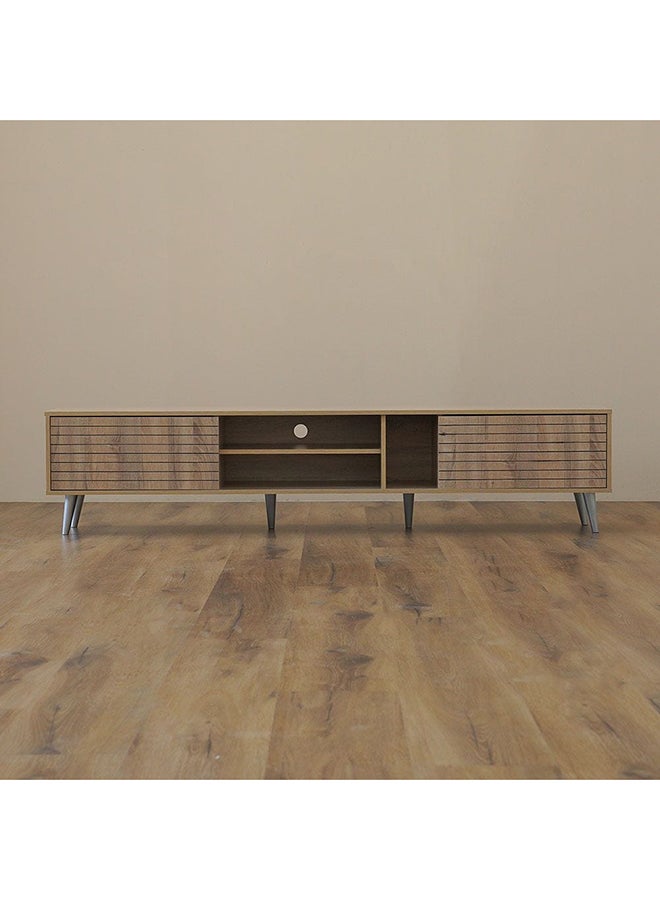 DANUBE HOME Como Large Tv Cabinet Upto 80 Inches Entertainment Wall Tv Unit Wooden Tv Rack Stand Media Console Table For Living Room L 200x40x44.5 Cm Sonoma Oak - Image 5