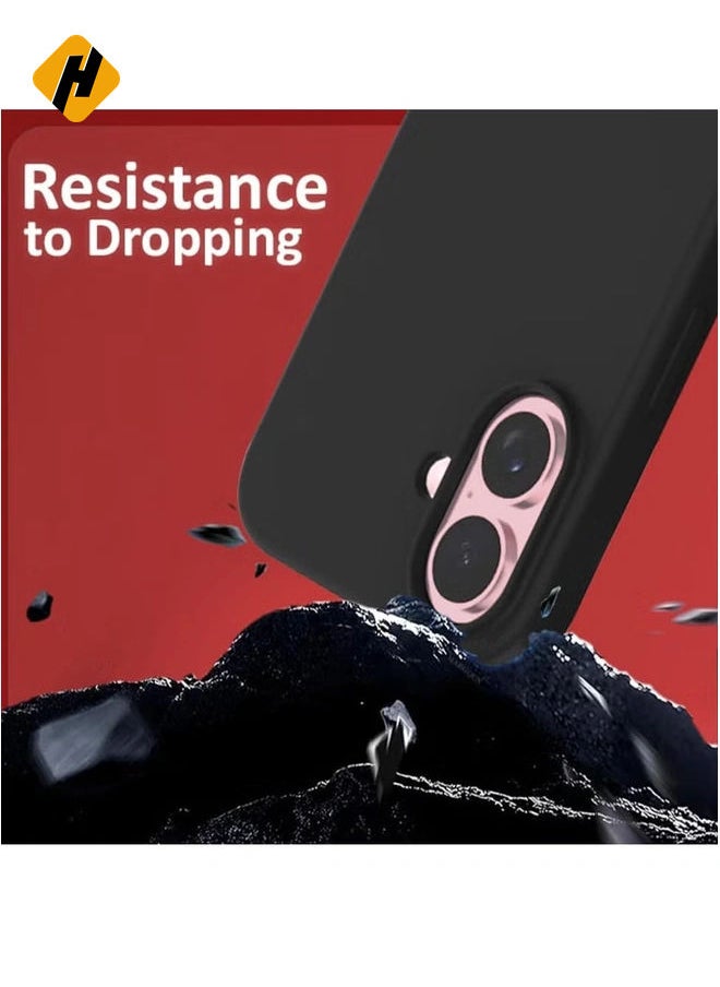 Liquid Silicone Case for iPhone 16 - Ultra Slim Design with Soft Anti-Scratch Microfiber Lining & Drop Protection