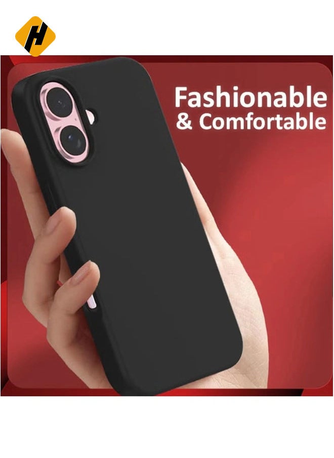 Liquid Silicone Case for iPhone 16 - Ultra Slim Design with Soft Anti-Scratch Microfiber Lining & Drop Protection