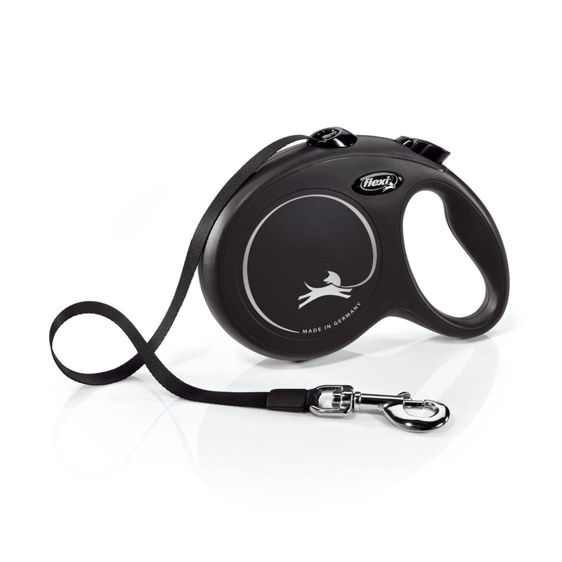FLEXI New Classic Tape Retractable Dog Leash for Large Dogs Upto 110 lbs. â€“ 16 ft., Black | Tangle Free Pet Walking Leash with One-Handed Brake, Pause, Lock|German Quality Product - Image 1
