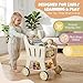 Pithfor Wooden Shopping Cart for Kids 3 in 1 Wooden Baby Push Walker Baby Doll Stroller Toy Shopping Cart for Toddlers 13 - Image 4