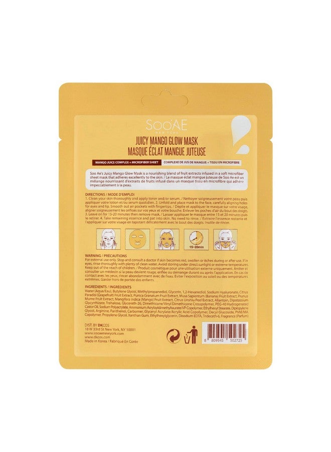 SOOAE Soo Ae Juicy Mango Glow Mask, 12 Count - Image 2