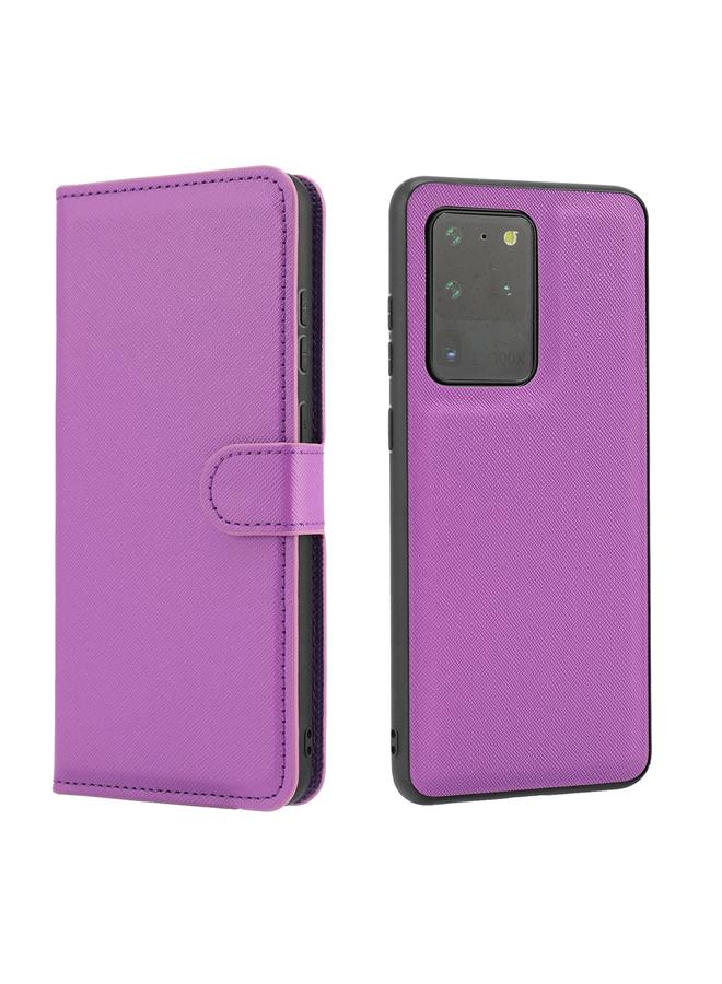 اس-توب جراب هاتف Samsung Galaxy S20 Ultra مصنوع من الجلد القابل للفصل بتصميم متقاطع - Image 1