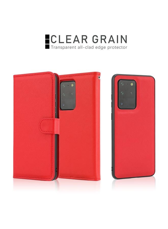 اس-توب جراب هاتف Samsung Galaxy S20 Ultra مصنوع من الجلد القابل للفصل بتصميم متقاطع - Image 3