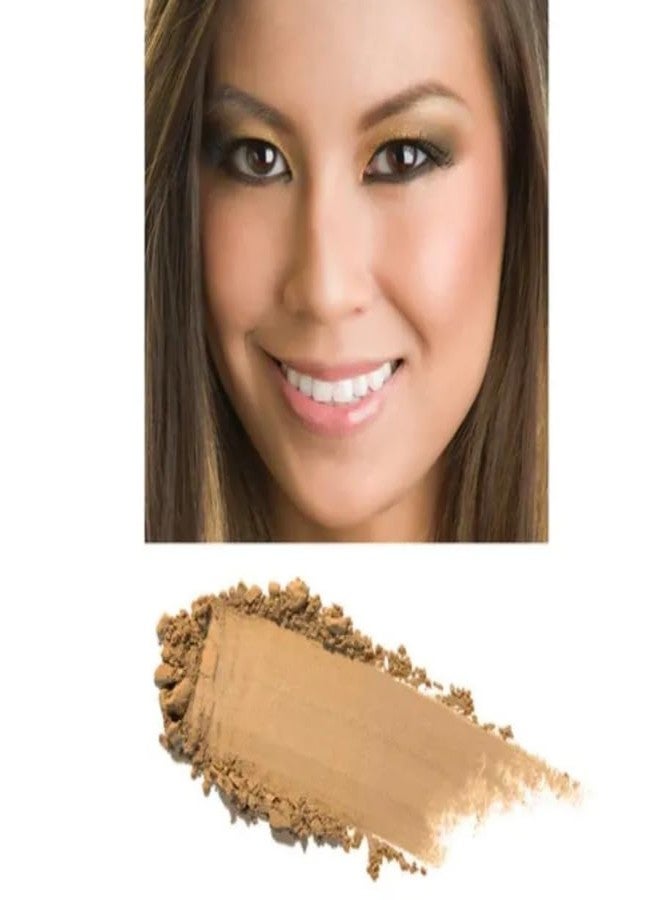 Emani Flawless Matte Powder Foundation Makeup for Sensitive Skin, Natural Mineral Foundation Compact with Buildable Coverage, Oil Control, Talc Free, Cruelty-Free & Vegan, Golden - Image 3