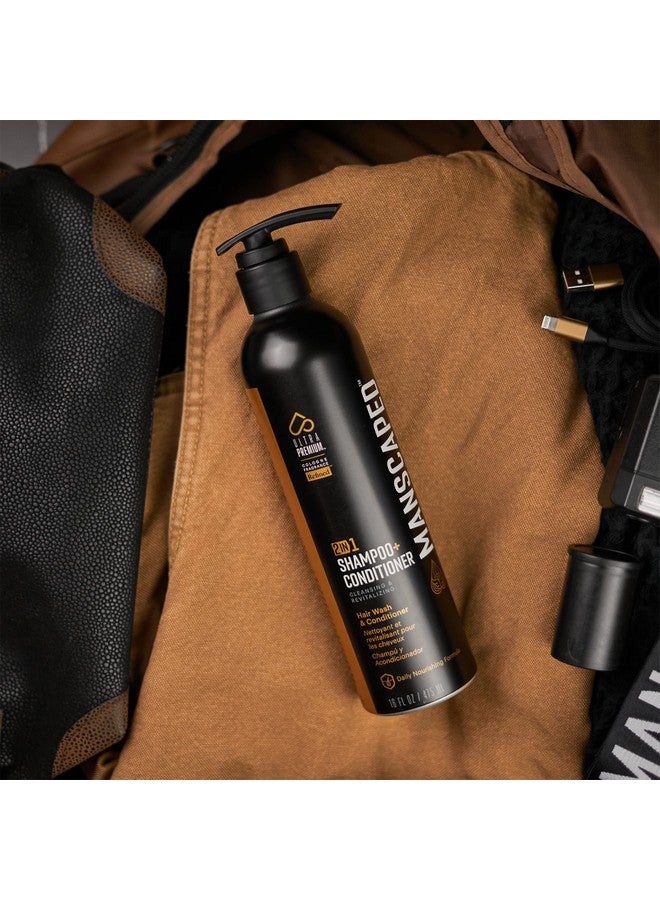 مانسكابيد ® شامبو وبلسم 2 في 1، تركيبة فائقة الجودة غنية بأعشاب البحر وماء جوز الهند والصبار لتغذية وترطيب الشعر (16 أونصة) - Image 3