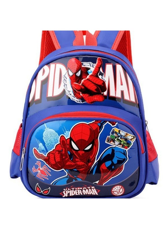 2024 Children's Bag Cartoon Cute Boys And Girls To Reduce The Burden Of Kindergarten School Bags Children's Backpack Wholesale-Color:Sky Blue Spiderman-Size:30·24·16  - Image 4