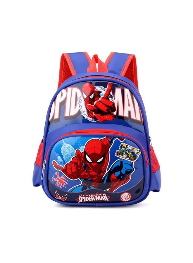 2024 Children's Bag Cartoon Cute Boys And Girls To Reduce The Burden Of Kindergarten School Bags Children's Backpack Wholesale-Color:Sky Blue Spiderman-Size:30·24·16  - Image 1