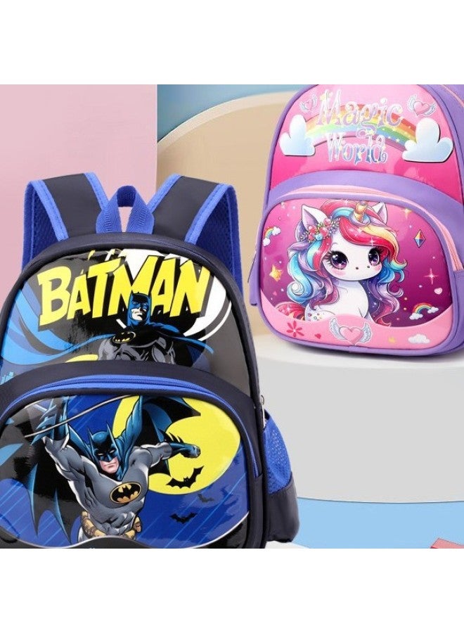 2024 Children's Bag Cartoon Cute Boys And Girls To Reduce The Burden Of Kindergarten School Bags Children's Backpack Wholesale-Color:Sky Blue Spiderman-Size:30·24·16  - Image 3