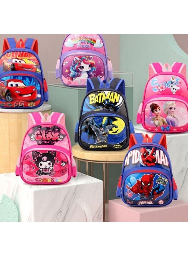 2024 Children's Bag Cartoon Cute Boys And Girls To Reduce The Burden Of Kindergarten School Bags Children's Backpack Wholesale-Color:Sky Blue Spiderman-Size:30·24·16  - Image 2