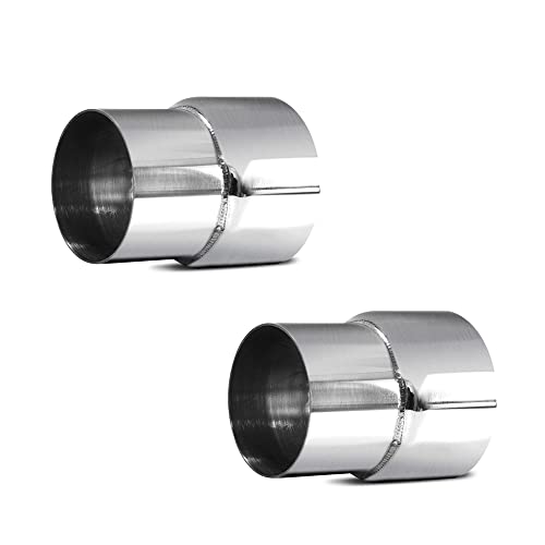 A ABIGAIL 2 Packs Universal 2.5" OD to 2.75" ID Exhaust Pipe Adapter Connector Reducer 304 Stainless Steel 2.5 Inch to 2.75 Inch 2 1/2” OD to 2 3/4” ID kit - Image 1