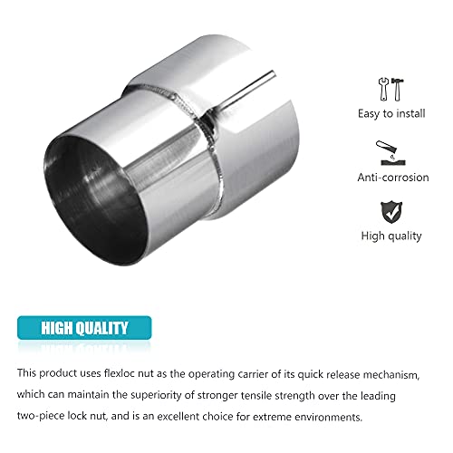 A ABIGAIL 2 Packs Universal 2.5" OD to 2.75" ID Exhaust Pipe Adapter Connector Reducer 304 Stainless Steel 2.5 Inch to 2.75 Inch 2 1/2” OD to 2 3/4” ID kit - Image 2