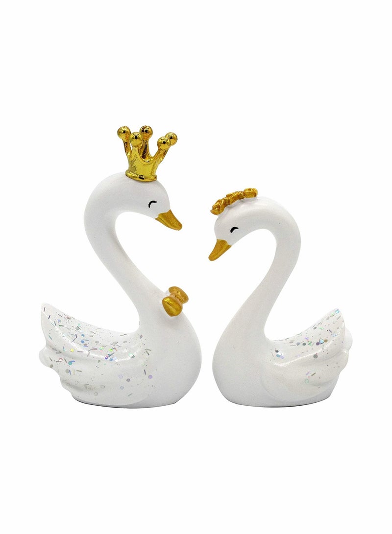 KASTWAVE Cute White Swans for Decoration - Image 1