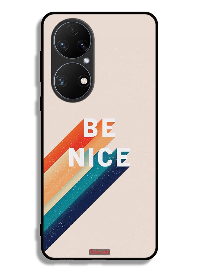 Tolwak Huawei P50E Protective Case Cover Be Nice - Image 2