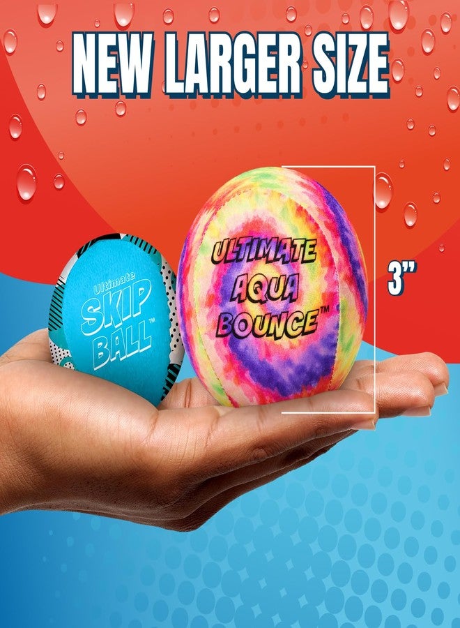 Activ Life Ultimate Skip Ball, Large 3" - 2 Water Skip Balls with 1 Skip Disc (Tie-Dye) - Water Bouncing Ball Set for Beach, Pool & Lake Games - Fun Summer Toys for Kids, Teens, Adults & Families - Image 4