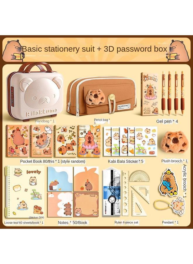 Bluejw High Yan Value Hand Account Learning Kapi Barra Stationery Gift Box Suit School Opening Primary School Girl Children Gift Bag  - Image 4