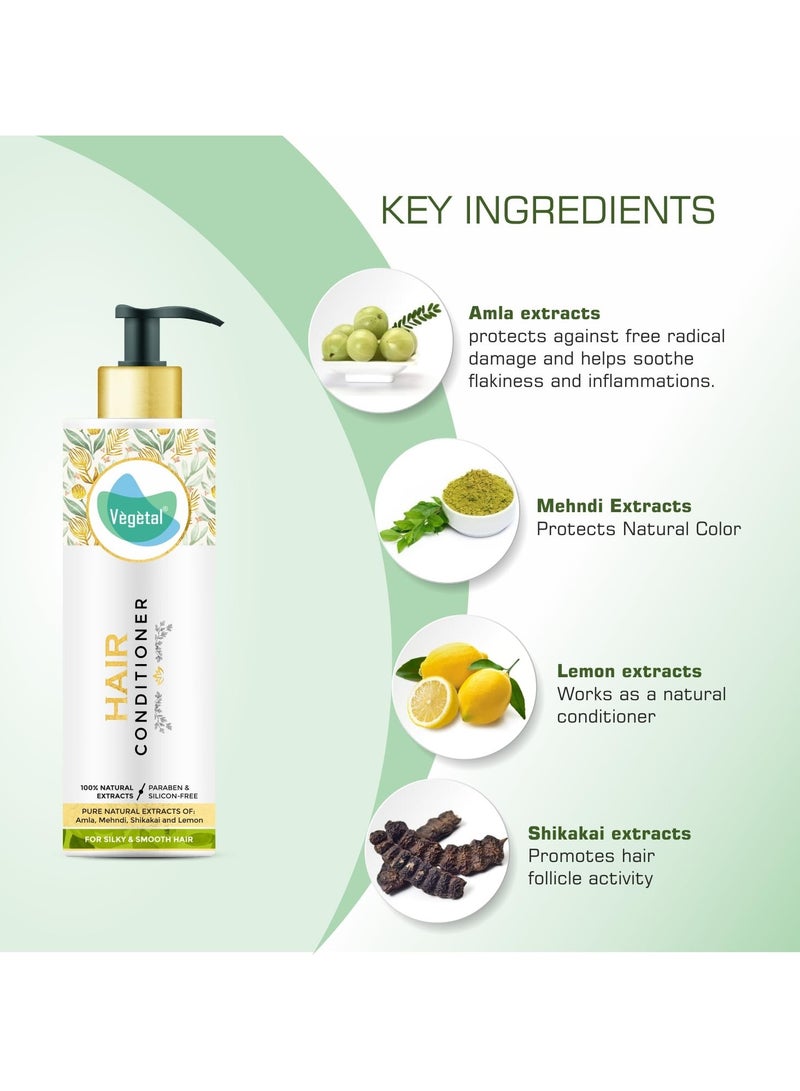 فيجيتال بلسم للشعر 200 جرام - مصنوع من مستخلصات طبيعية نشطة بيولوجيًا بنسبة 100% من أملا وشيكاكاي والليمون - خالٍ من البارابين والسيليكون والمواد الكيميائية الضارة - Image 3