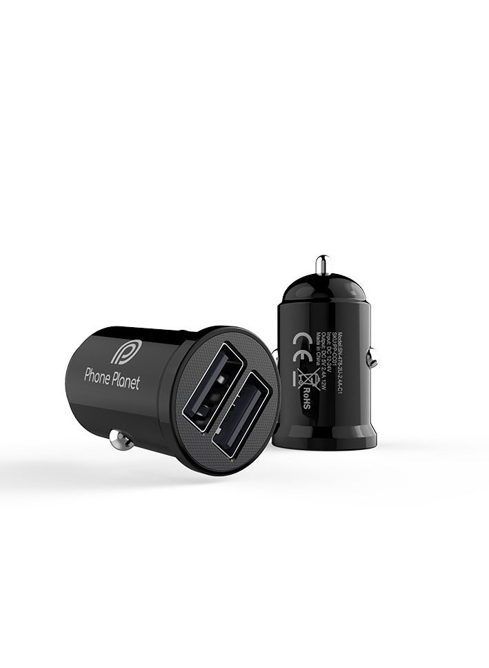 Phone Planet USB C Car Charger, Phone Planet Fast USB Car Charger Plug with QC 3.0 Dual Port Compatible with iPhone - Image 1