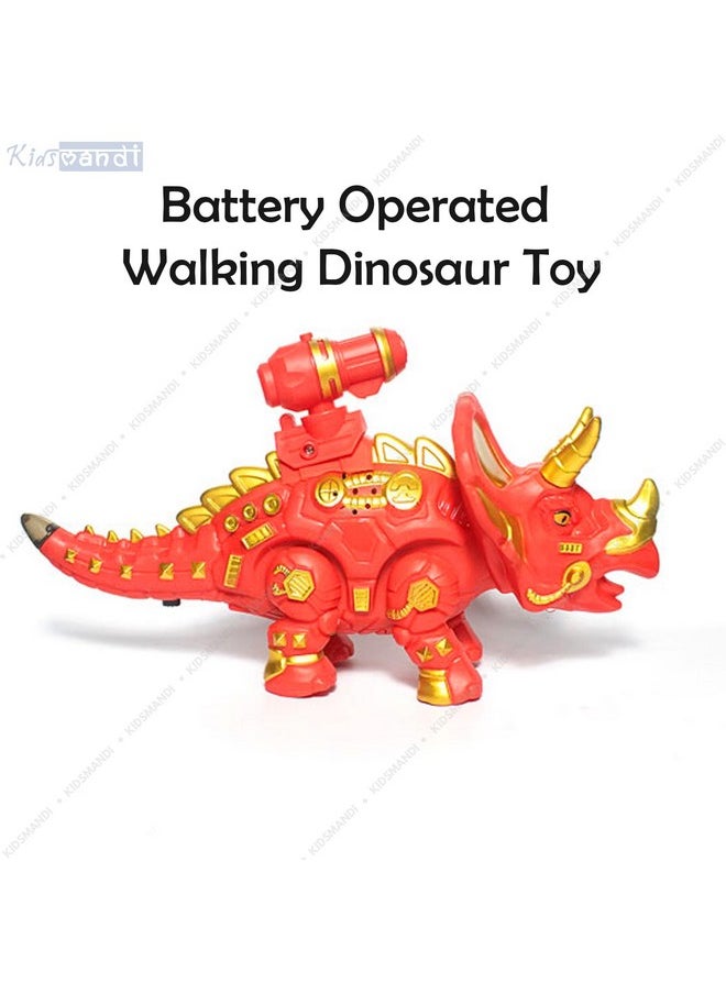 Kids Mandi Kids Mandi Walking Dinosaur Toy Set for Kids with LED & 3D Color Light | Cute Baby Toys, Sensory & Music Features | Ideal for Toddlers  - Image 4