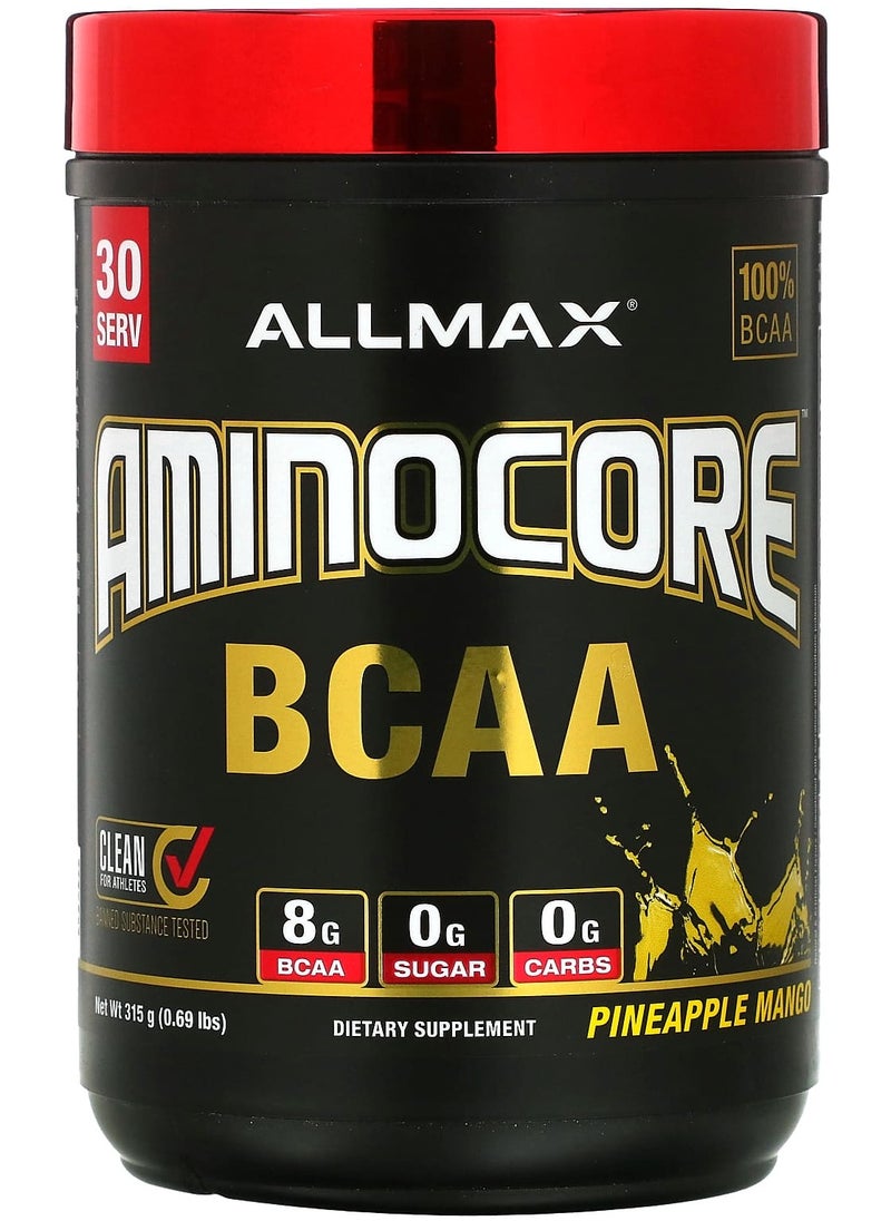 Allmax AMINOCORE BCAA, Pineapple Mango, 0.69 lb (315 g) 