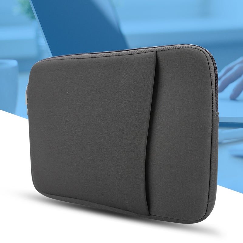 11 Inch Portable Slim Laptop Shockproof Sleeve Case Envelope Protective Brushed Bag with PocketGrey - Image 5