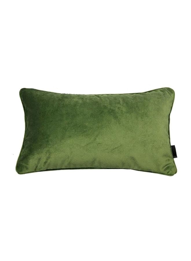 إيروريكس وسادة مزخرفة مخملية سادة غير لامعة محشوة بالبولي 50×30 سم، لون أخضر سرخسي - Image 1