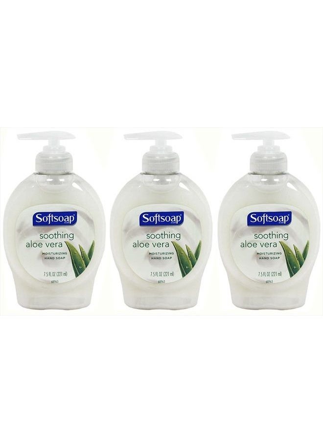 Softsoap Soothing Aloe Vera Moisturizing Hand Soap, 7.5 Ounce (Pack of 3) 