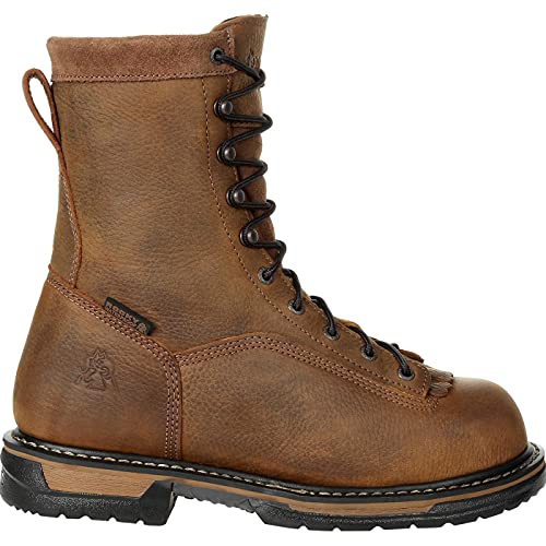 ROCKY IronClad Steel Toe Waterproof Work Boot, Brown, Size 11(WI) - Image 1