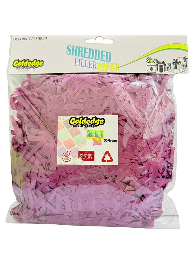 50 Grams of Purple Shredded Paper Filler for Decorative Gift Packaging and Crafts  - Image 1