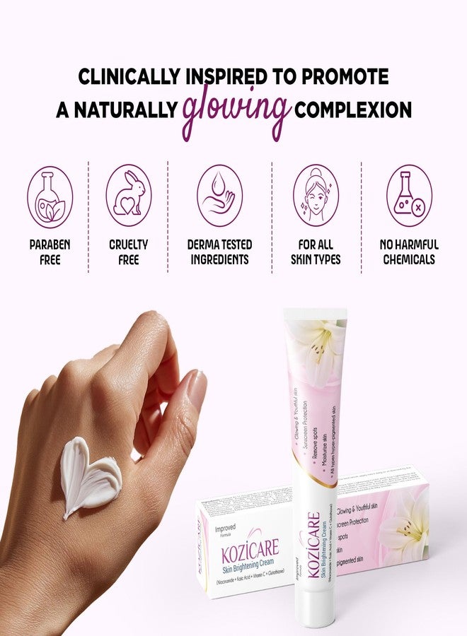 Kozicare Skin Lightening Cream - 15gm (Pack of 10)| Enriched with Kojic Acid, Alpha Arbutin, Glutathione, Niacinamide and Vitamin C | Best for Melasma, Pigmentation, Acne Scars, Dark/Age Spots - Image 5