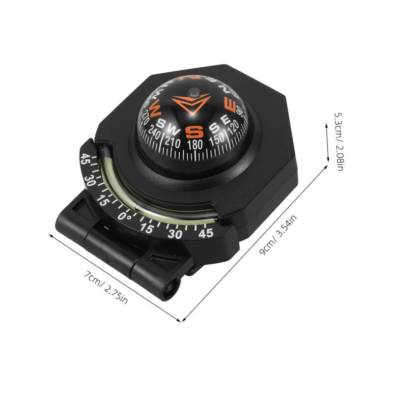 Adjustable Dashboard Compass Ball for Car Truck Boat with Night Glow Function Easy Installation - Image 3