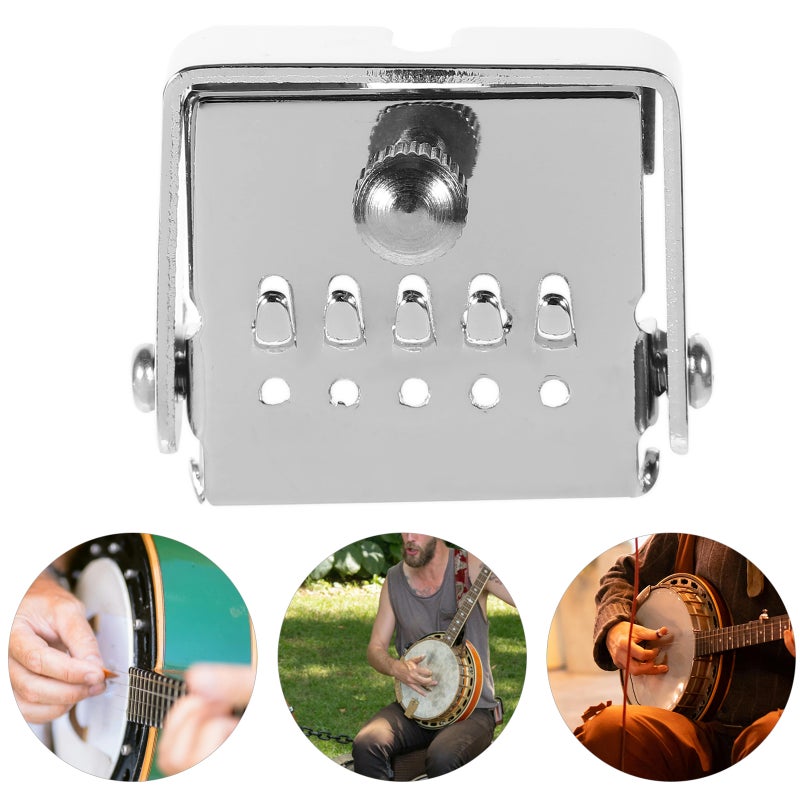 Plated Tailpiece Replacement Accessory for 5 String Banjo HA151 - Image 3