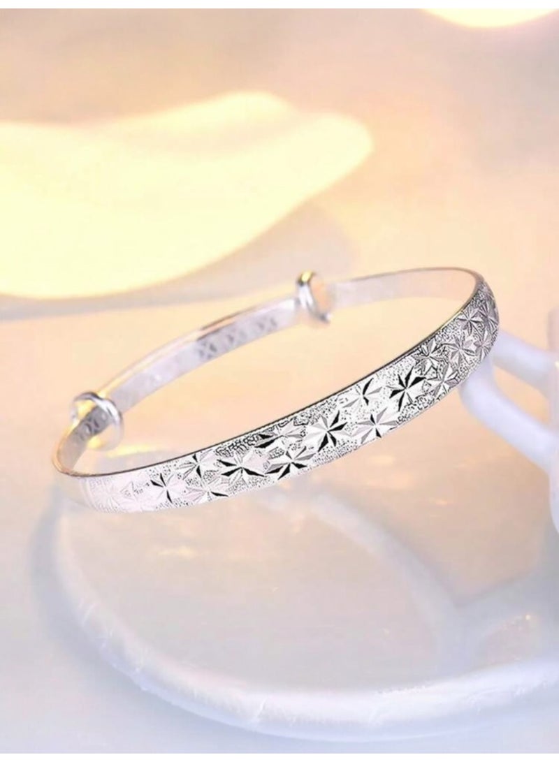 نيو ستايل اسوارة نسائية بتصميم راقي وأنيق مطلي بالفضة 925 - Image 4