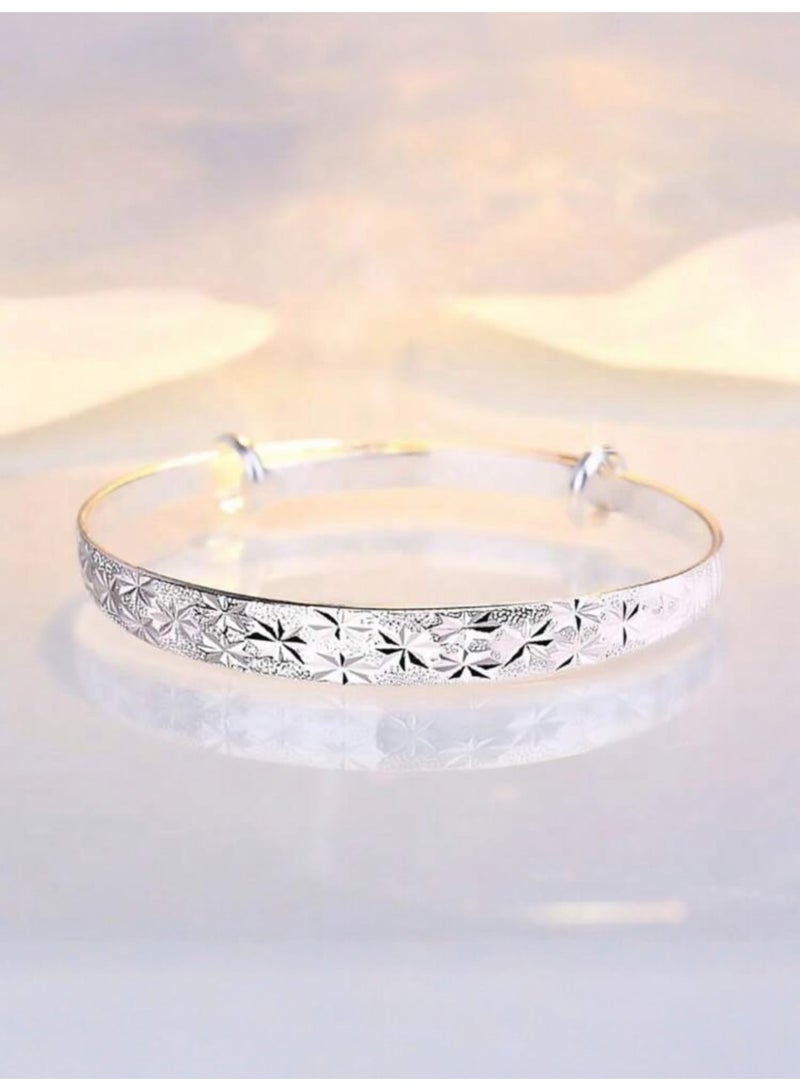 نيو ستايل اسوارة نسائية بتصميم راقي وأنيق مطلي بالفضة 925 - Image 5