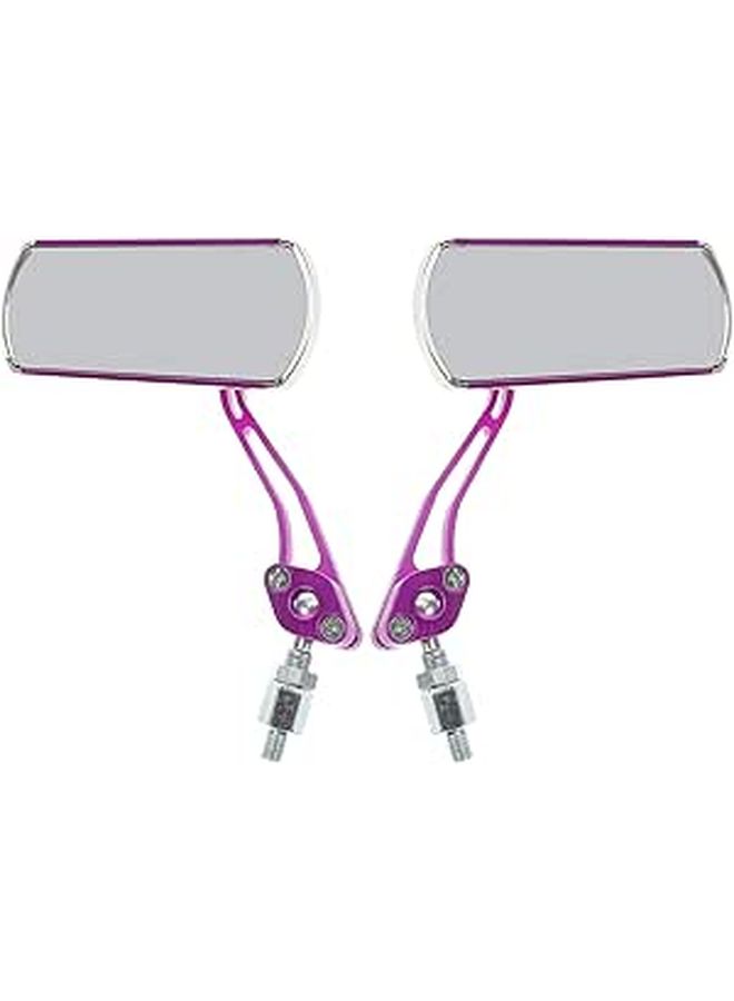 Adjustable Purple Bicycle Rear View Mirrors with Convex Glass for Safety Ebike Scooter Motorcycle - Image 1
