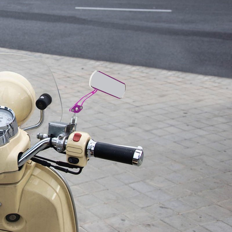 Adjustable Purple Bicycle Rear View Mirrors with Convex Glass for Safety Ebike Scooter Motorcycle - Image 5