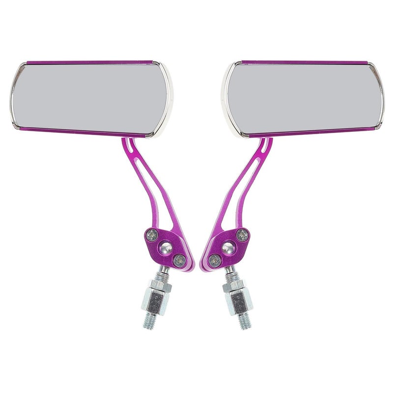 Adjustable Purple Bicycle Rear View Mirrors with Convex Glass for Safety Ebike Scooter Motorcycle - Image 2