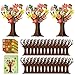 WATINC Fall Leaves Tree Craft Kits 16Pcs Autumn Movable Eyes Trees for Party Favor Ornament Making Supplies DIY Thanksgiving Craft Supplies Creative School Fun Activities for Kids Maple Leaves - Image 3