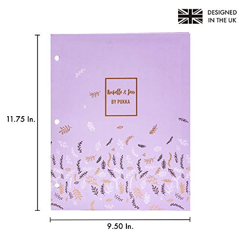 Pukka Pad, Rochelle & Jess Folders – 6 Pack of Pocket Portfolios with 3 Hole-Punches for Standard Ring Biners – Measures 11.75 x 9.5inches – Compatible with A4 and Letter Sized Paper Documents - Image 3