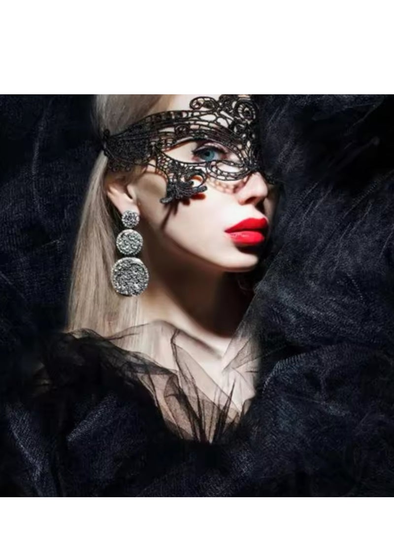 Generic - 6 PCS Masquerade Party Prom Lace Cut Out Eye Mask - Image 1