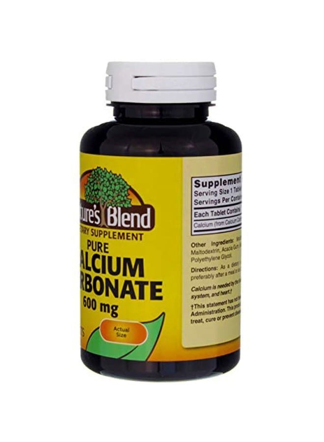 Pure Calcium Carbonate 600 mg 100 Tabs (1684)