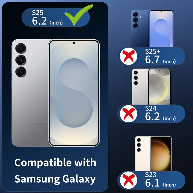 Dengduoduo 3 Pack Camera Lens Protector for Samsung Galaxy S25, Tempered Glass Camera Protector Lens Cover, Ultra HD, 9H Hardness, Anti-Scratch, Case Friendly, Easy to Install [No Affect on Night Shots] - Image 2